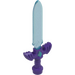 LEGO Transparent Blue Opal Sword with Dark Purple Winged Hilt