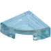 LEGO Transparent Blue Opal Tile 1 x 1 Quarter Circle (25269)
