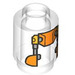 LEGO Transparent Brick 1 x 1 Round with RJ-83 Orange Droid Body with Open Stud (3062 / 106152)