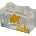 LEGO Transparent Brick 1 x 2 with Fish and Pyramid with Bottom Tube (3004 / 104155)