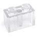 LEGO Transparent Backstein 1 x 2 mit Frosted Vertikale Lines