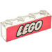 LEGO Transparant Steen 1 x 4 zonder Bodembuizen met LEGO logo (3066)