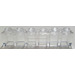 LEGO Transparent Brick 1 x 6 with Frosted Center Horizontal Line