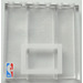 LEGO Transparent Brique 1 x 6 x 5 avec &#039;NBA&#039; et blanc Rectangle (3754)