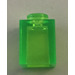 LEGO Transparent Bright Green Brick 1 x 1 (3005 / 30071)