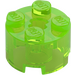 LEGO Transparent Bright Green Brick 2 x 2 Round (3941 / 6143)