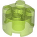 LEGO Transparent Bright Green Brick 2 x 2 Round (3941 / 6143)