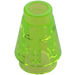 LEGO Transparent Bright Green Cone 1 x 1 with Top Groove (28701 / 59900)