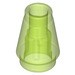 LEGO Transparent Bright Green Cone 1 x 1 with Top Groove (28701 / 64288)