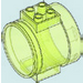 LEGO Transparentní světle zelená Válec Trubka Rovný (49736)