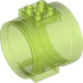 LEGO Transparent Bright Green Cylinder Tube Straight (49736)