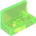 LEGO Transparent Bright Green Panel 1 x 2 x 1 with Rounded Corners (4865 / 26169)