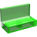 LEGO Transparent Bright Green Panel 1 x 2 x 1 with Square Corners (4865 / 30010)
