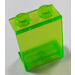 LEGO Transparent Bright Green Panel 1 x 2 x 2 without Side Supports, Hollow Studs (4864 / 6268)