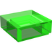 LEGO Vert brillant transparent Tuile 1 x 1 avec rainure (3070)