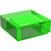LEGO Transparent Bright Green Tile 1 x 1 with Groove (3070 / 30039)