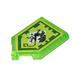 LEGO Transparent Bright Green Tile 2 x 3 Pentagonal with Mechanical Griffin Power Shield (22385 / 35339)