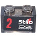 LEGO Transparent Brown Black Brick 1 x 2 with 2 Stilo O Z RACING Sticker without Bottom Tube (3065)