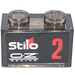 LEGO Transparent Brown Black Brick 1 x 2 with Stile O Z RACING 2 Sticker without Bottom Tube (3065)
