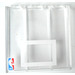 LEGO Transparentes Braunschwarz Backstein 1 x 6 x 5 mit &#039;NBA&#039; und Weiß Rectangle (3754)