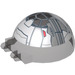 LEGO Transparant bruin zwart Dome 6 x 6 x 3 met Scharnier Vingers met SW Sith Fighter Patroon (10585 / 50747)