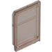 LEGO Transparent Brown Black Glass for Door with Top and Bottom Lip (4183)