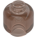 LEGO Transparent Brown Black Minifigure Head (Recessed Solid Stud) (3274 / 3626)