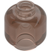 LEGO Transparent Brown Black Minifigure Head (Safety Stud) (3626 / 88475)