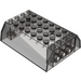 LEGO Transparant Bruin Zwart Helling 6 x 8 x 2 Gebogen Dubbele (45411 / 56204)