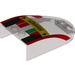 LEGO Transparent Brown Black Windscreen 4 x 6 x 1.3 with &#039;Ferrari&#039;, Italian Flag (18973 / 20417)