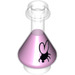 LEGO Transparent Conical Flask with Magenta Fluid and Fly (2608 / 22374)