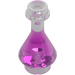 LEGO Transparent Conical Flask with Transparent Dark Pink Fluid (2608 / 38029)