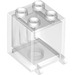 LEGO Transparant Container 2 x 2 x 2 met verzonken noppen (4345 / 30060)