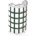 LEGO Transparent Cylinder 2 x 4 x 5 Half with Dark Green Window Panes Sticker (35312)