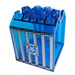 LEGO Transparant donkerblauw Doos 4 x 4 x 4 met Bars en Ster symbol (30639 / 40596)