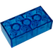 LEGO Transparent Dark Blue Brick 2 x 4 (3001)