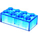 LEGO Transparent Dark Blue Brick 2 x 4 (3001)
