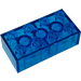 LEGO Transparent Dark Blue Brick 2 x 4 (3001 / 3556)