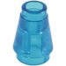 LEGO Bleu foncé transparent Cône 1 x 1 avec une rainure sur le dessus (28701 / 59900)