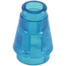 LEGO Bleu foncé transparent Cône 1 x 1 avec une rainure sur le dessus (28701 / 64288)