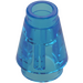 LEGO Transparent Dark Blue Cone 1 x 1 with Top Groove (4589)