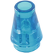 LEGO Bleu Foncé Transparent Cône 1 x 1 sans Rainure Supérieure (4589 / 6188)