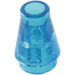 LEGO Transparent Dark Blue Cone 1 x 1 without Top Groove (4589 / 6188)