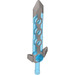 LEGO Transparent Dark Blue Nexo Knights Sword with Silver (24108)