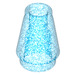 LEGO Transparent Dark Blue Opal Cone 1 x 1 with Top Groove (28701)