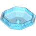 LEGO Transparant Donkerblauw Opaal Octagonal Steen Onderzijde  (80337)