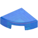 LEGO Transparent Dark Blue Opal Tile 1 x 1 Quarter Circle (25269)