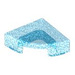 LEGO Transparent Dark Blue Opal Tile 1 x 1 Quarter Circle (25269 / 84411)