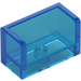 LEGO Transparent Dark Blue Panel 1 x 2 x 1 with Closed Corners (23969 / 35391)