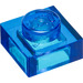 LEGO Transparent Dark Blue Plate 1 x 1 (3024)